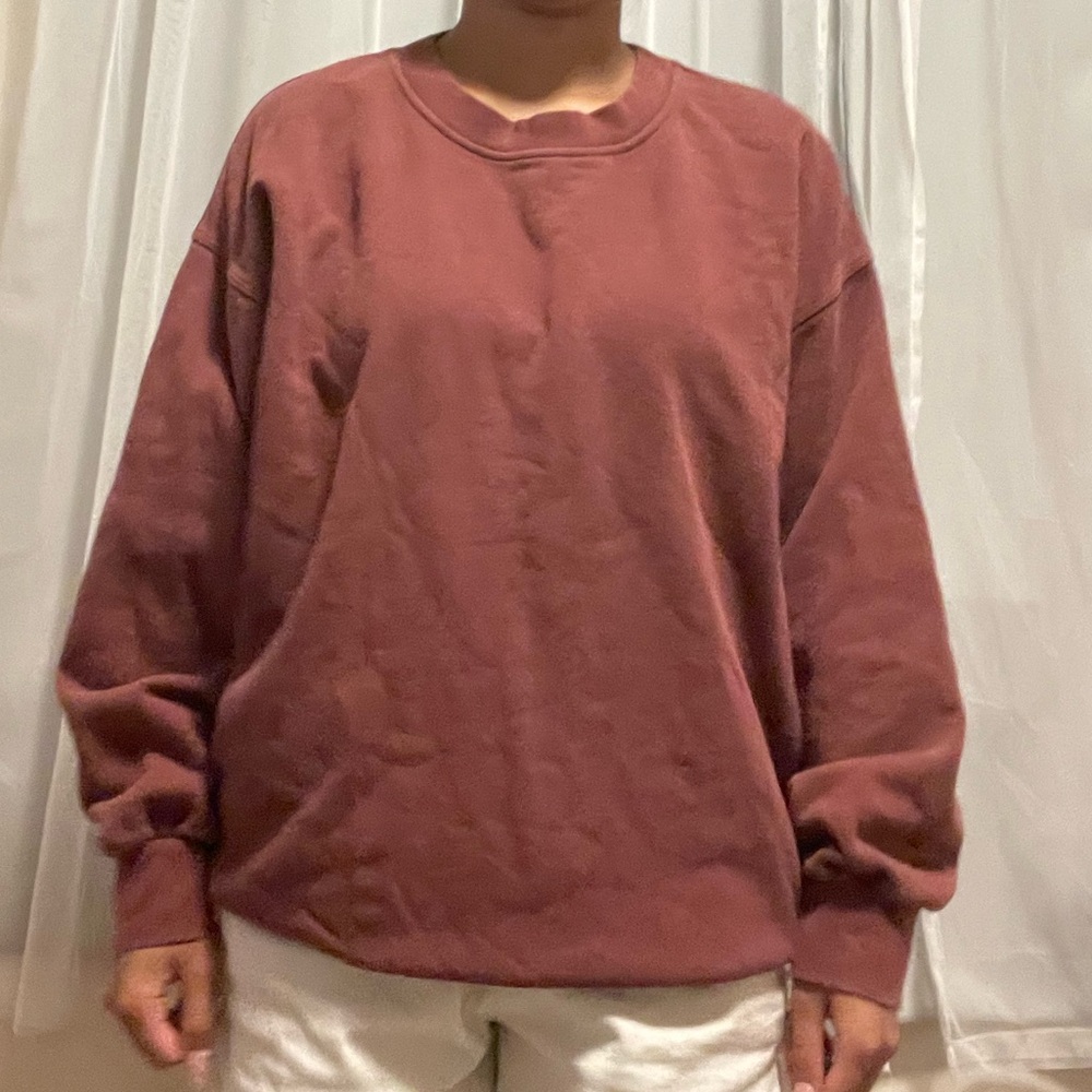 Lululemon Smokey Red Perfectly Oversized Crew - Size 6